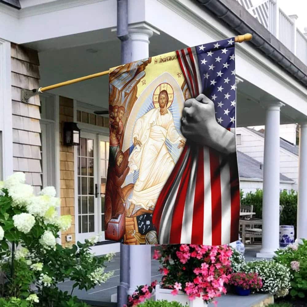 The Resurrection Of Jesus Christ Christian Religious Garden Flag The Resurrection Of Jesus Christ Christian Religious Garden Flag