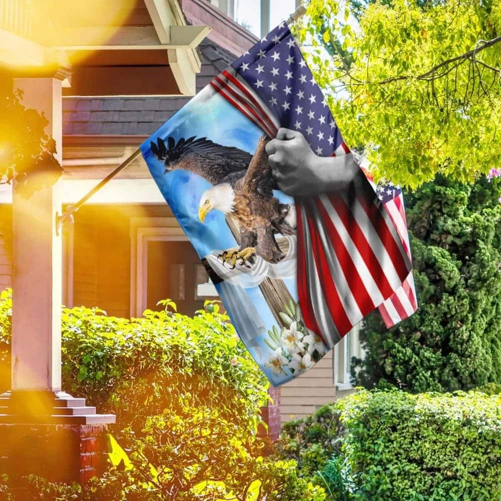 The Eagle And The Cross Christian Religious Garden Flag The Eagle And The Cross Christian Religious Garden Flag