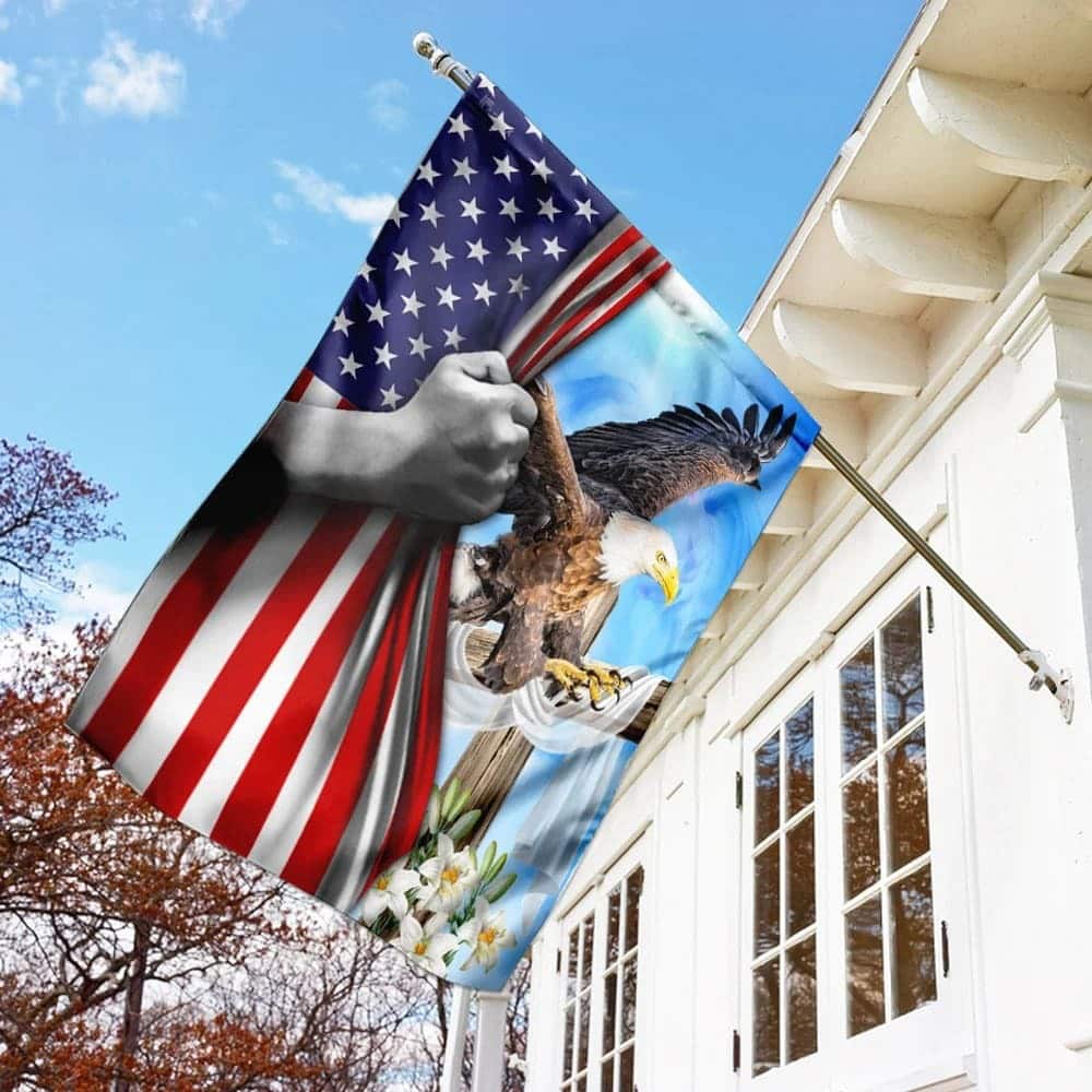 The Eagle And The Cross Christian Religious Garden Flag The Eagle And The Cross Christian Religious Garden Flag