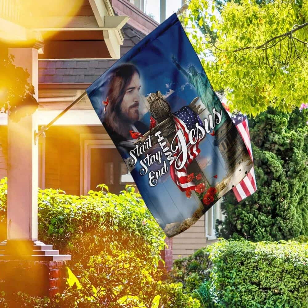 The Day Of Jesus Christian Religious US Garden Flag The Day Of Jesus Christian Religious US Garden Flag