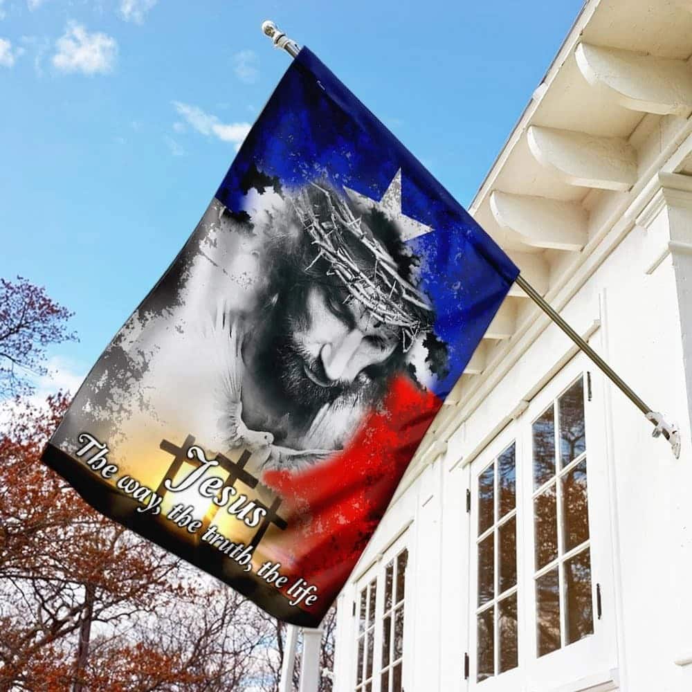 Texas Jesus Christian Religious Crosses The Way The Truth The Life Garden Flag Texas Jesus Christian Religious Crosses The Way The Truth The Life Garden Flag