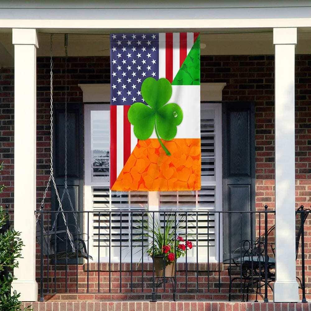 Irish Shamrock American St Patrick's Day Garden Flag Irish Shamrock American St Patrick's Day Garden Flag