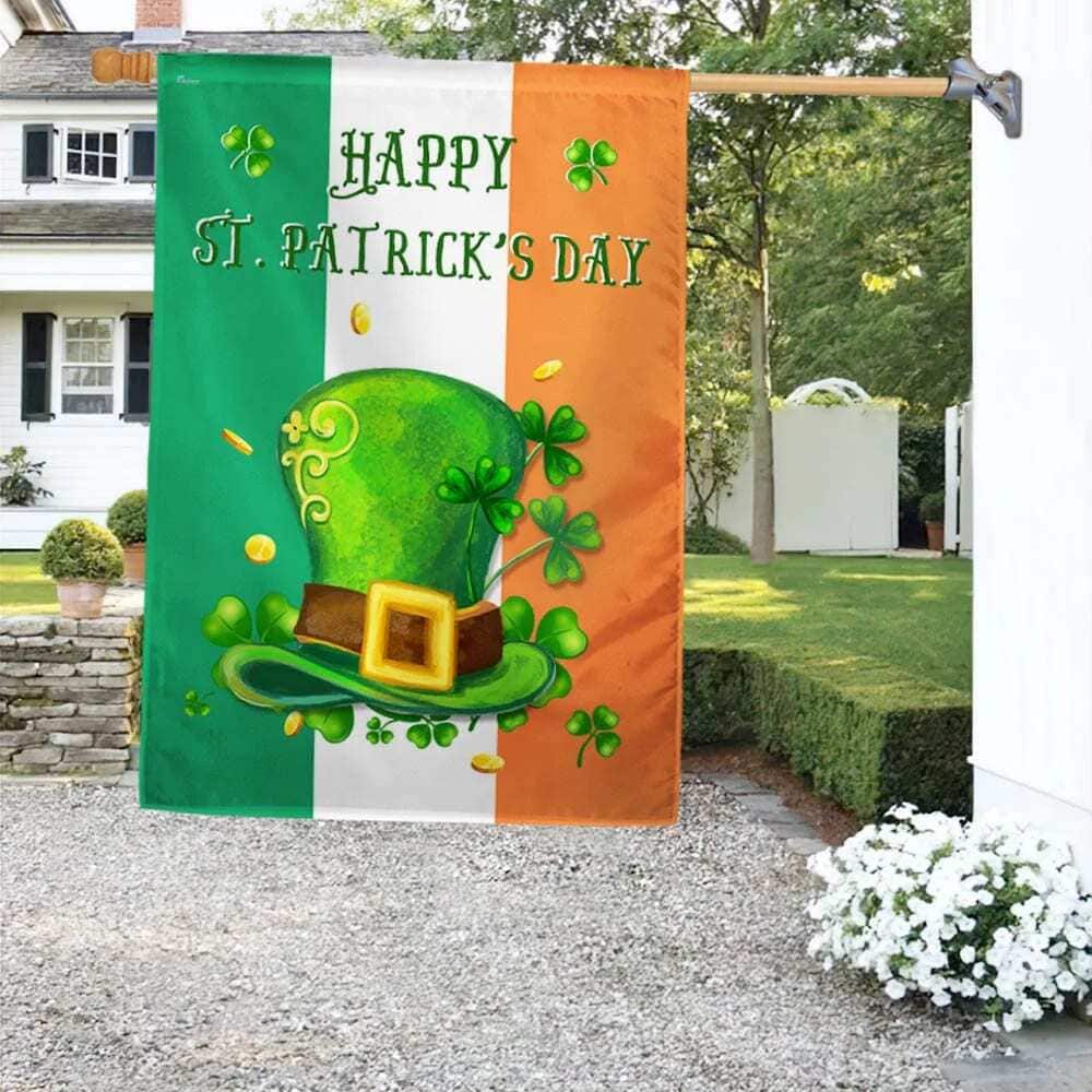 Shamrock Leprechaun's Hat Day St Patrick's Day Garden Flag