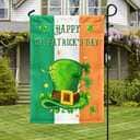 Shamrock Leprechaun's Hat Day St Patrick's Day Garden Flag Shamrock Leprechaun's Hat Day St Patrick's Day Garden Flag