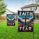Faith Over Fear Religious Cross Christian Garden Flag Faith Over Fear Religious Cross Christian Garden Flag