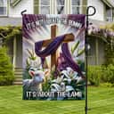 Christ Cross It&rsquo;s Not About The Bunny It&rsquo;s About The Lamb Religious Garden Flag