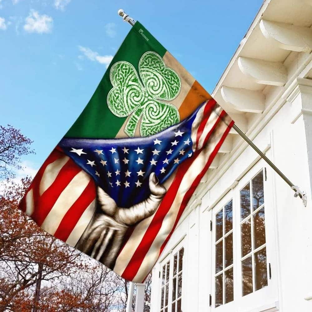Happy Saint Patrick's Day Shamrock Irish American Garden Flag