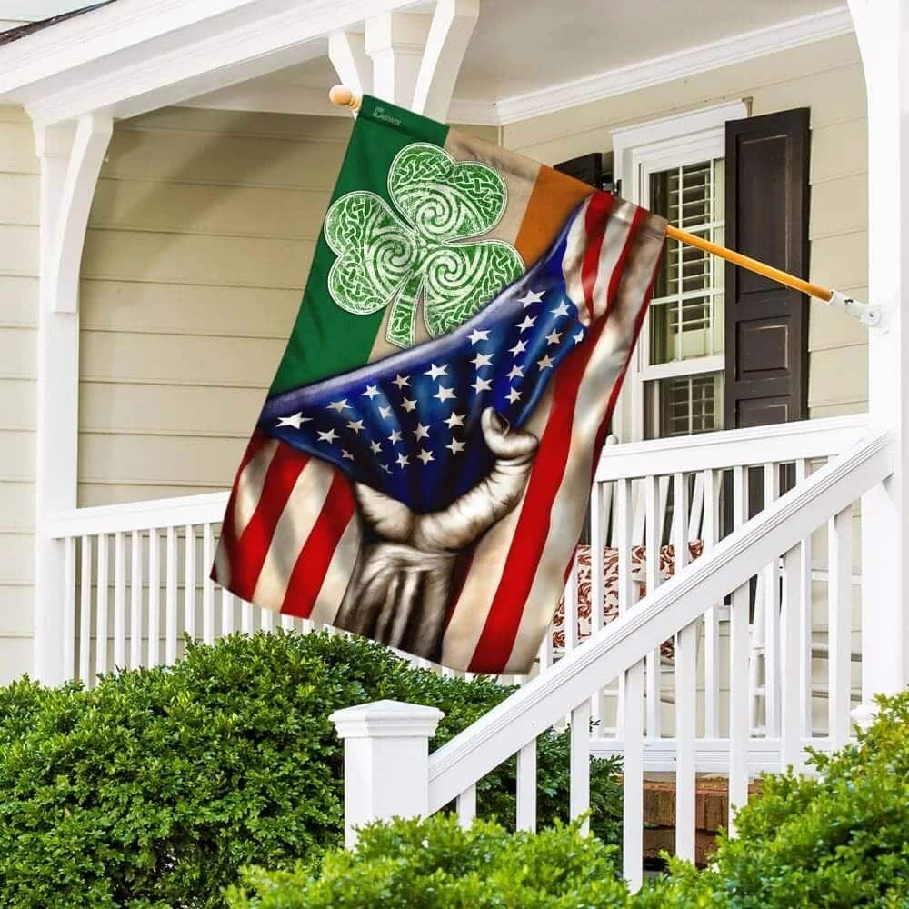 Happy Saint Patrick's Day Shamrock Irish American Garden Flag