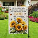 The Word Of Our God Stands Forever Flower Religious Garden Flag The Word Of Our God Stands Forever Flower Religious Garden Flag