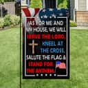 Patriotic As For Me And My We Will Serve The Lord Religious Garden Flag Patriotic As For Me And My We Will Serve The Lord Religious Garden Flag