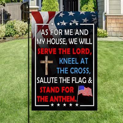Patriotic As For Me And My We Will Serve The Lord Religious Garden Flag Patriotic As For Me And My We Will Serve The Lord Religious Garden Flag