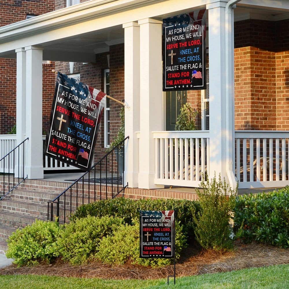 Patriotic As For Me And My We Will Serve The Lord Religious Garden Flag Patriotic As For Me And My We Will Serve The Lord Religious Garden Flag