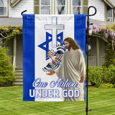 One Nation Under God Israel Jesus Christ Hoopoes Bird Religious Garden Flag One Nation Under God Israel Jesus Christ Hoopoes Bird Religious Garden Flag