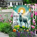 Lamb Easter Day Behold The Lamb Of God Religious Garden Flag Lamb Easter Day Behold The Lamb Of God Religious Garden Flag