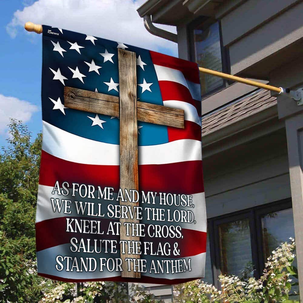 Jesus Cross Patriotic As For Me And My We Will Serve The Lord Religious Garden Flag Jesus Cross Patriotic As For Me And My We Will Serve The Lord Religious Garden Flag