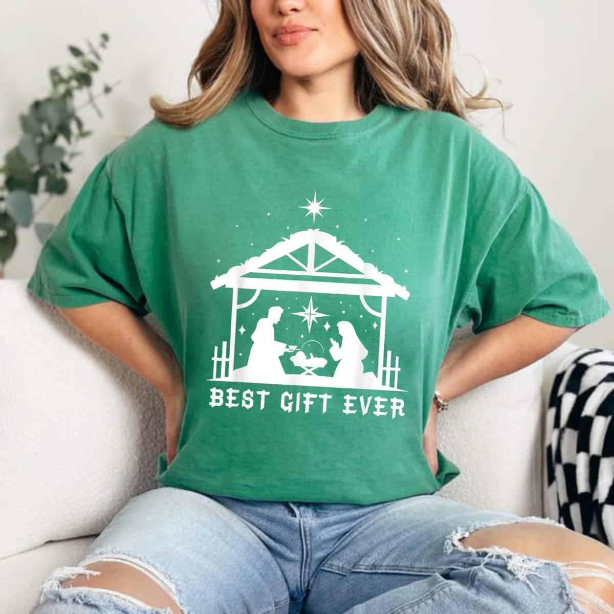 Best Ever Xmas Cool Jesus Nativity Scene Christian Christmas T-Shirt