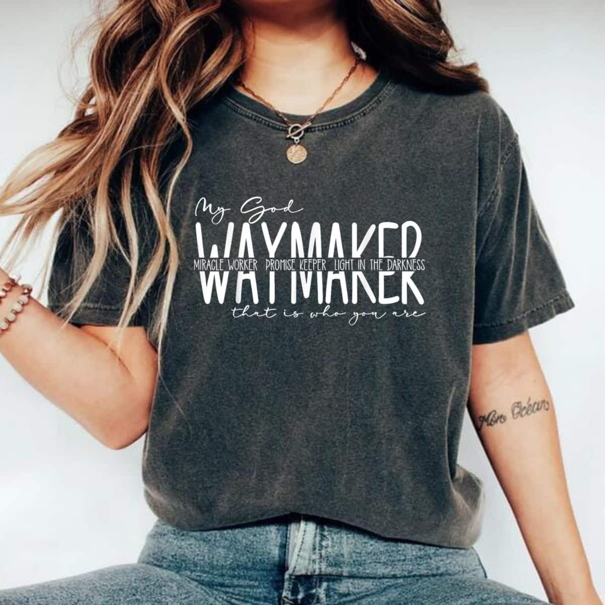 Waymaker Miracle Worker Promise Keeper Christian T-Shirt Waymaker Miracle Worker Promise Keeper Christian T-Shirt