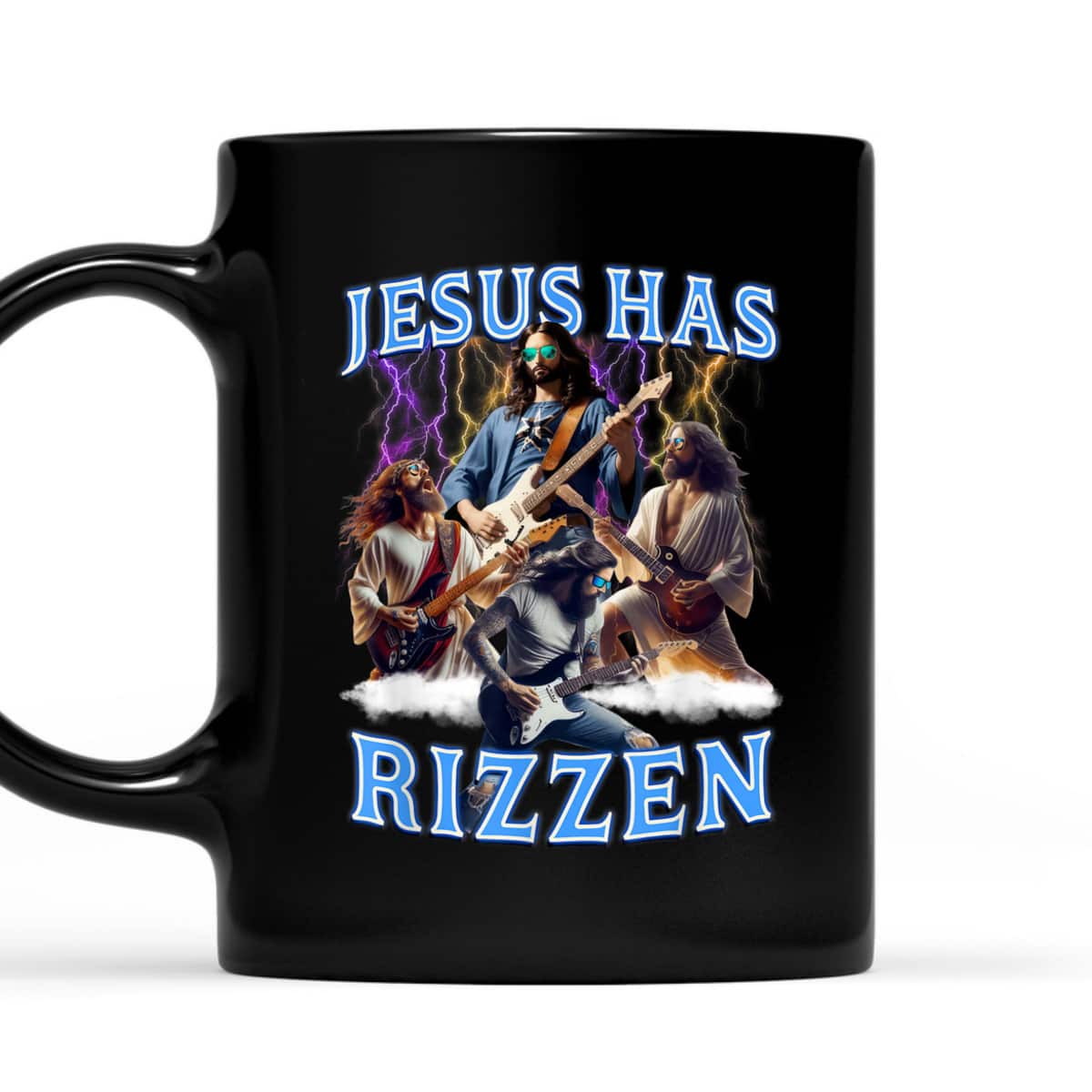 Jesus Has Rizzen Vintage Christian Electric Guitar Jesus T-Shirt Jesus Has Rizzen Vintage Christian Electric Guitar Jesus T-Shirt