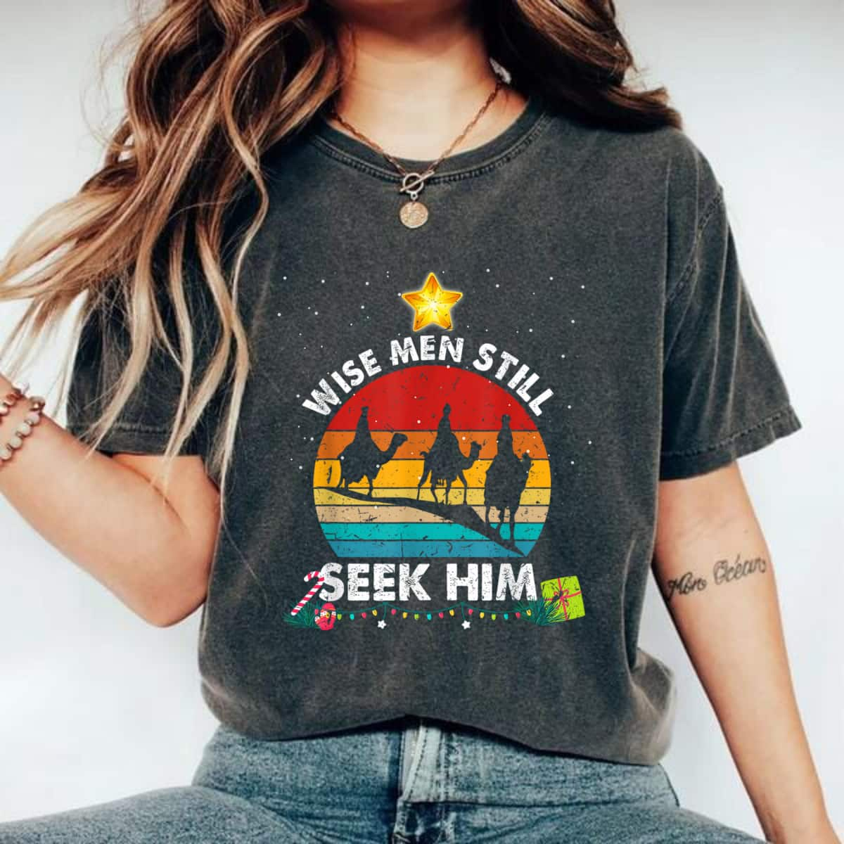 Wise Men Still Seek Him Christian Christmas Religious T-Shirt