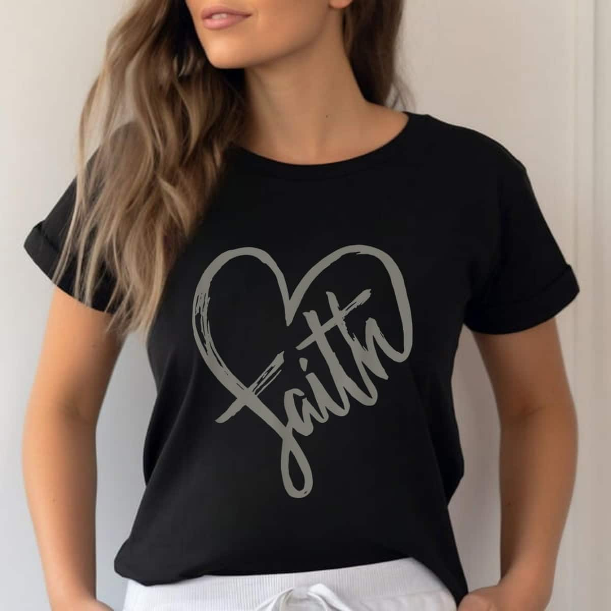 Faith Heart Christian Religious Faith T-Shirt