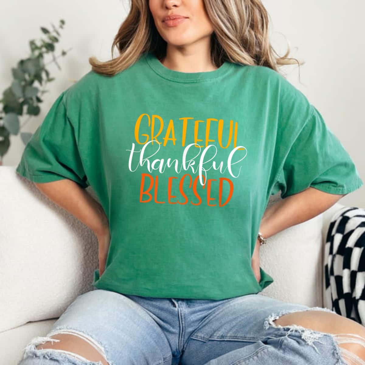 Sweet Thanksgiving Day Gift Grateful Blessing T-Shirt