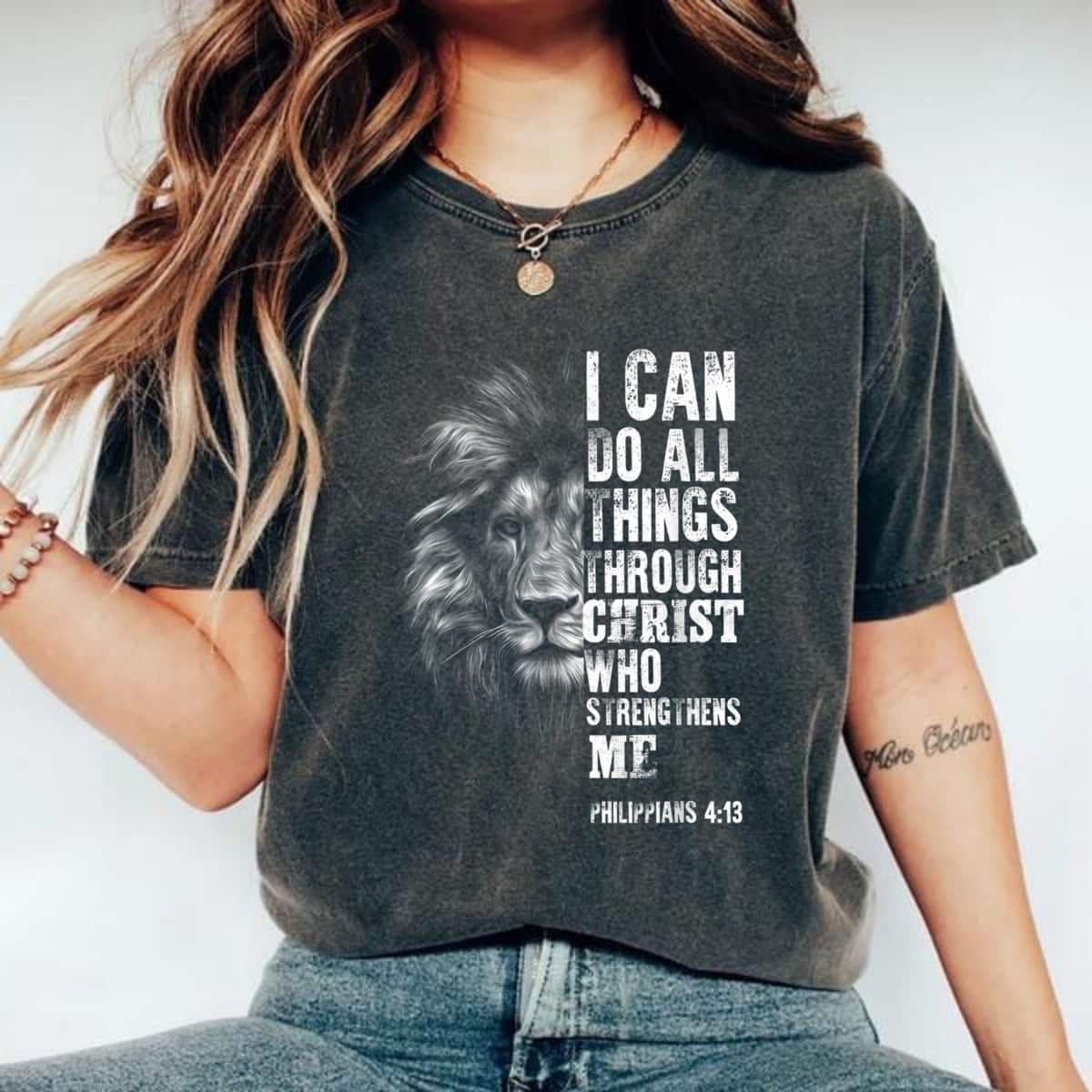 Lion Head Bible Verse Jesus Bible Study Christian T-Shirt Lion Head Bible Verse Jesus Bible Study Christian T-Shirt