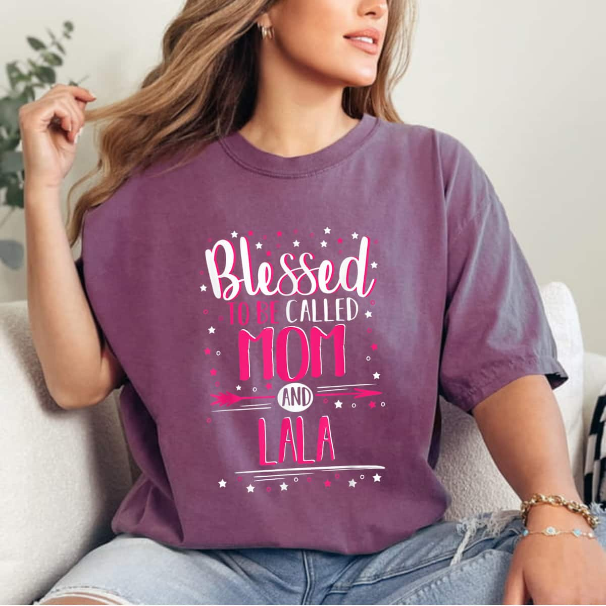 Lala Blessed To Be Called Mom And Lala T-Shirt