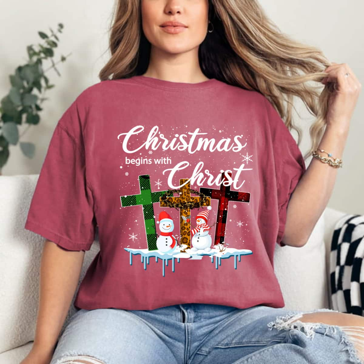 Christmas Begins With Christ Costume Xmas Gifts T-Shirt