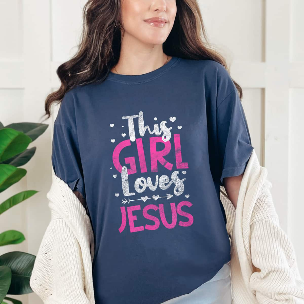 This Girl Loves Jesus Christian Catholic Religious Faith T-Shirt