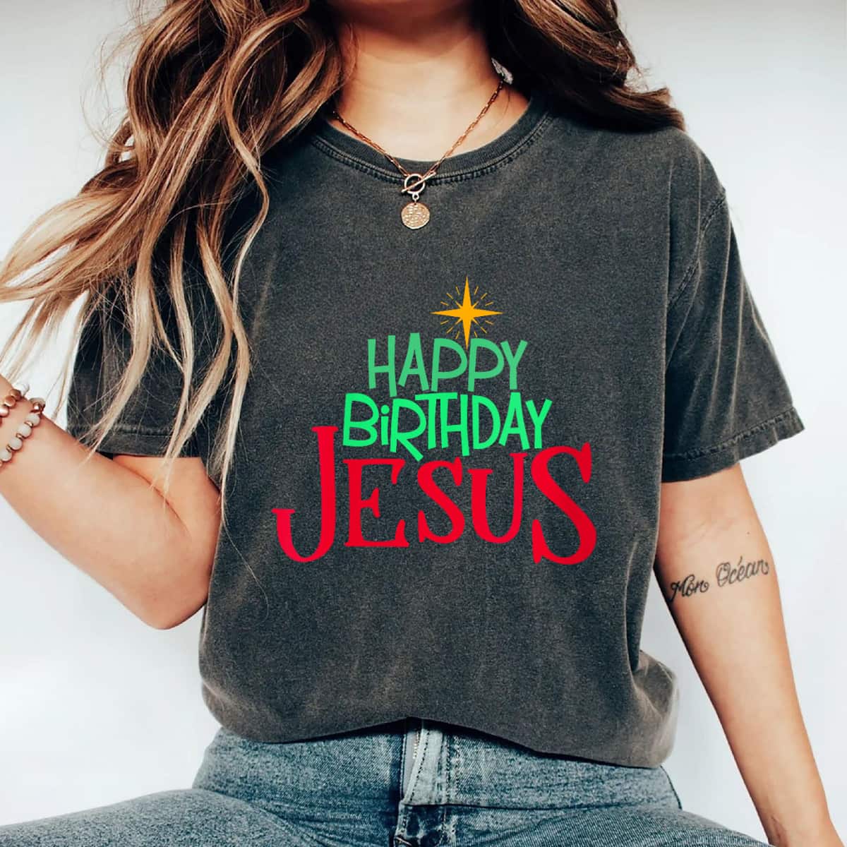 Christian Christmas Happy Birthday Jesus Gift T-Shirt Christian Christmas Happy Birthday Jesus Gift T-Shirt