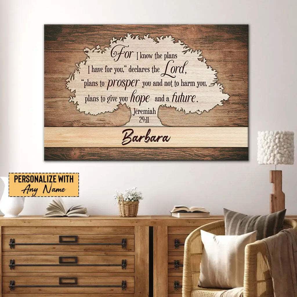 For I Know The Plans I Have For You Jeremiah 2911 With Name Canvas Wall Art For I Know The Plans I Have For You Jeremiah 2911 With Name Canvas Wall Art