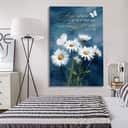 Accept What Is Let Go Of What Was Daisies And Butterflie Christian Canvas Print