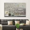 Christian Faith Simply Blessed Bible Verse Gift Canvas Wall Art For Believers Christian Faith Simply Blessed Bible Verse Gift Canvas Wall Art For Believers