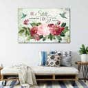 Be Still And Know That I Am God Vintage Flower Hummingbird Canvas Wall Art Be Still And Know That I Am God Vintage Flower Hummingbird Canvas Wall Art