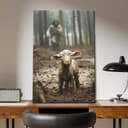 Jesus Lamb Of God Jesus Running After Lamb Canvas Print
