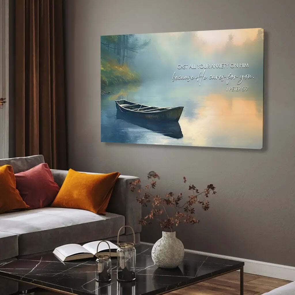 1 Peter 57 Cast All Your Anxiety On Him Canvas Wall Art 1 Peter 57 Cast All Your Anxiety On Him Canvas Wall Art