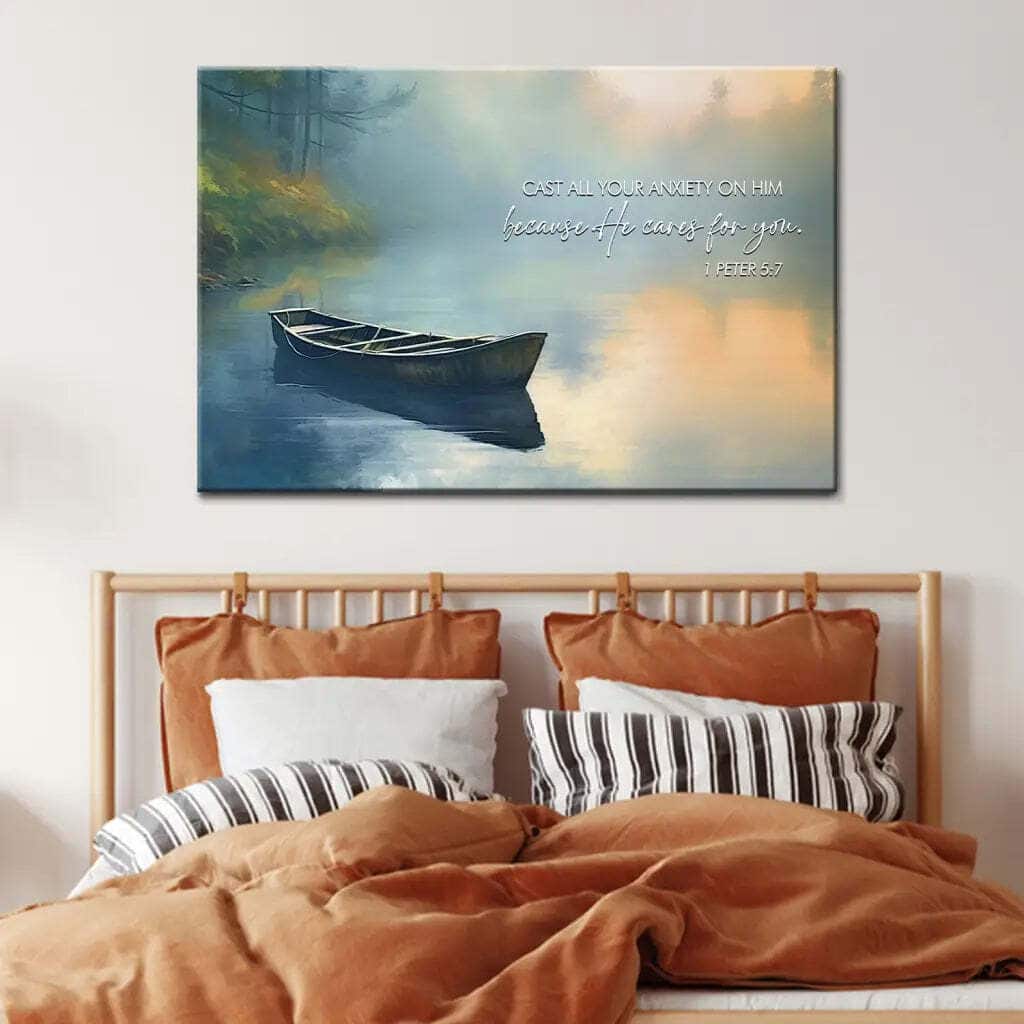 1 Peter 57 Cast All Your Anxiety On Him Canvas Wall Art 1 Peter 57 Cast All Your Anxiety On Him Canvas Wall Art