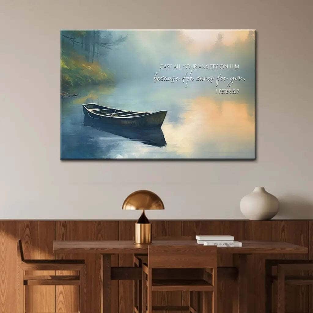 1 Peter 57 Cast All Your Anxiety On Him Canvas Wall Art 1 Peter 57 Cast All Your Anxiety On Him Canvas Wall Art