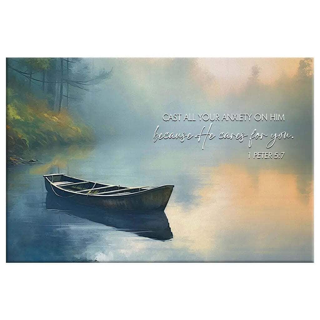 1 Peter 57 Cast All Your Anxiety On Him Canvas Wall Art 1 Peter 57 Cast All Your Anxiety On Him Canvas Wall Art