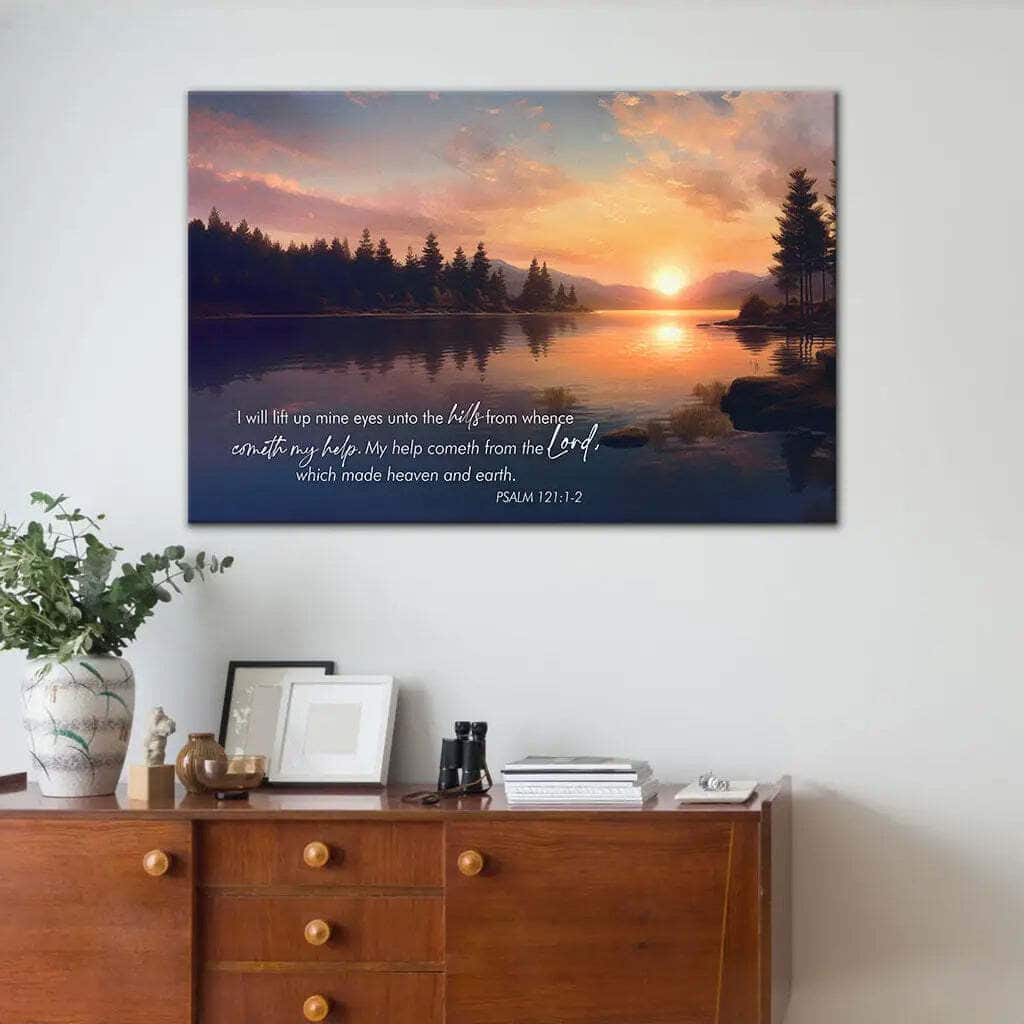 Psalm 1211-2 My Help Cometh From The Lord Canvas Wall Art Psalm 1211-2 My Help Cometh From The Lord Canvas Wall Art