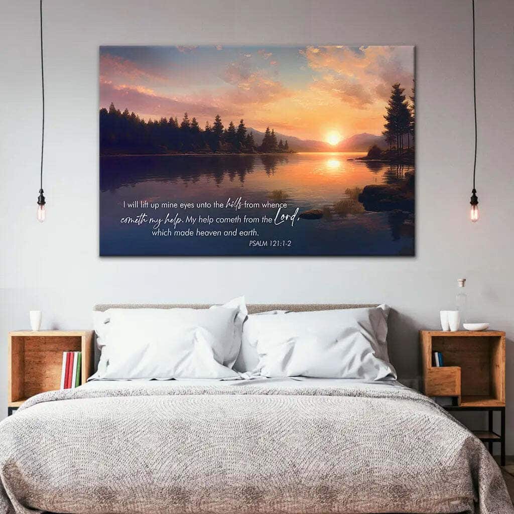 Psalm 1211-2 My Help Cometh From The Lord Canvas Wall Art Psalm 1211-2 My Help Cometh From The Lord Canvas Wall Art
