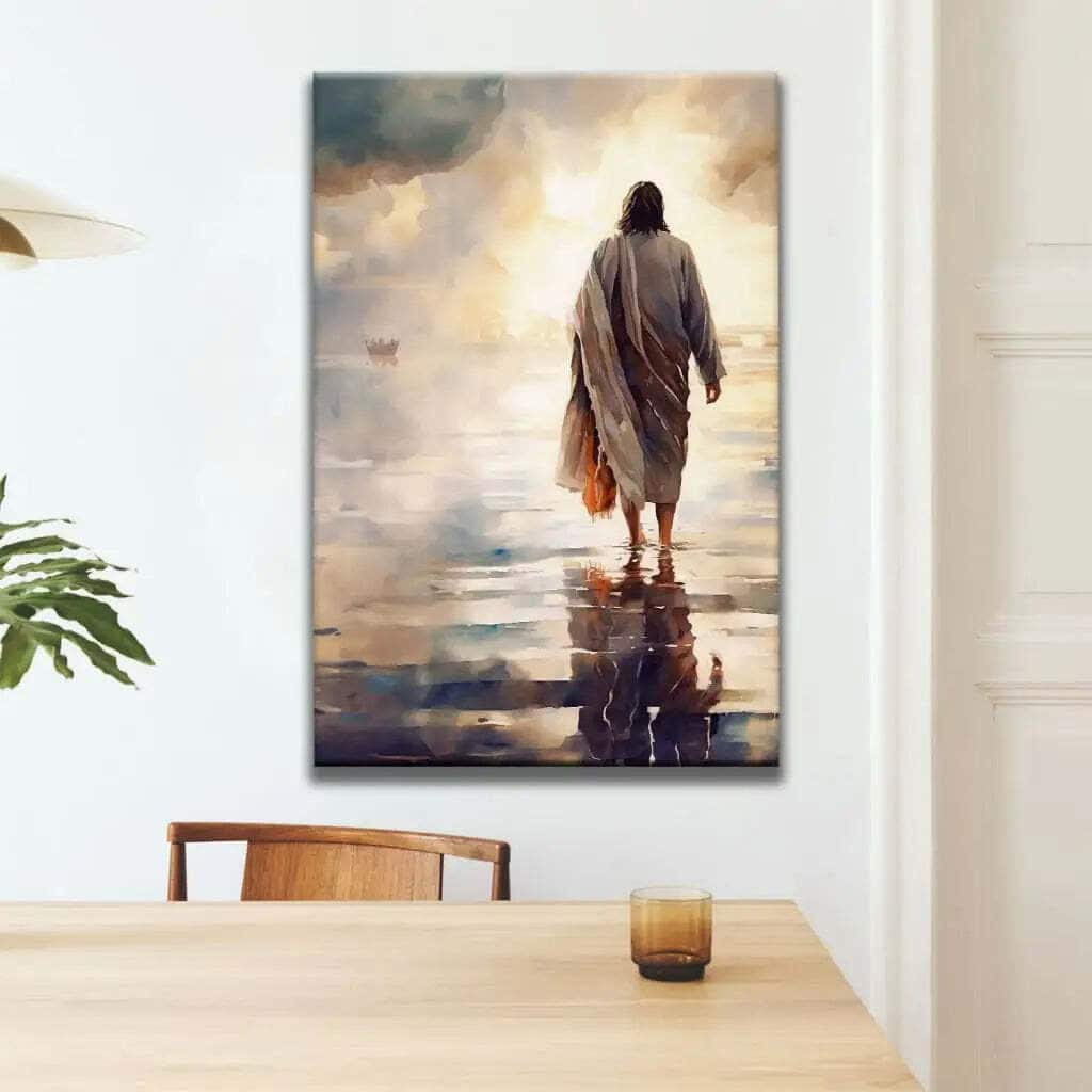 Jesus Walking On Water Have Faith Christian Canvas Print