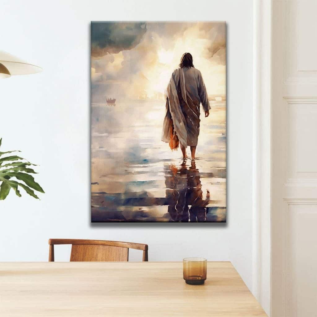 Jesus Walking On Water Have Faith Christian Canvas Print Jesus Walking On Water Have Faith Christian Canvas Print