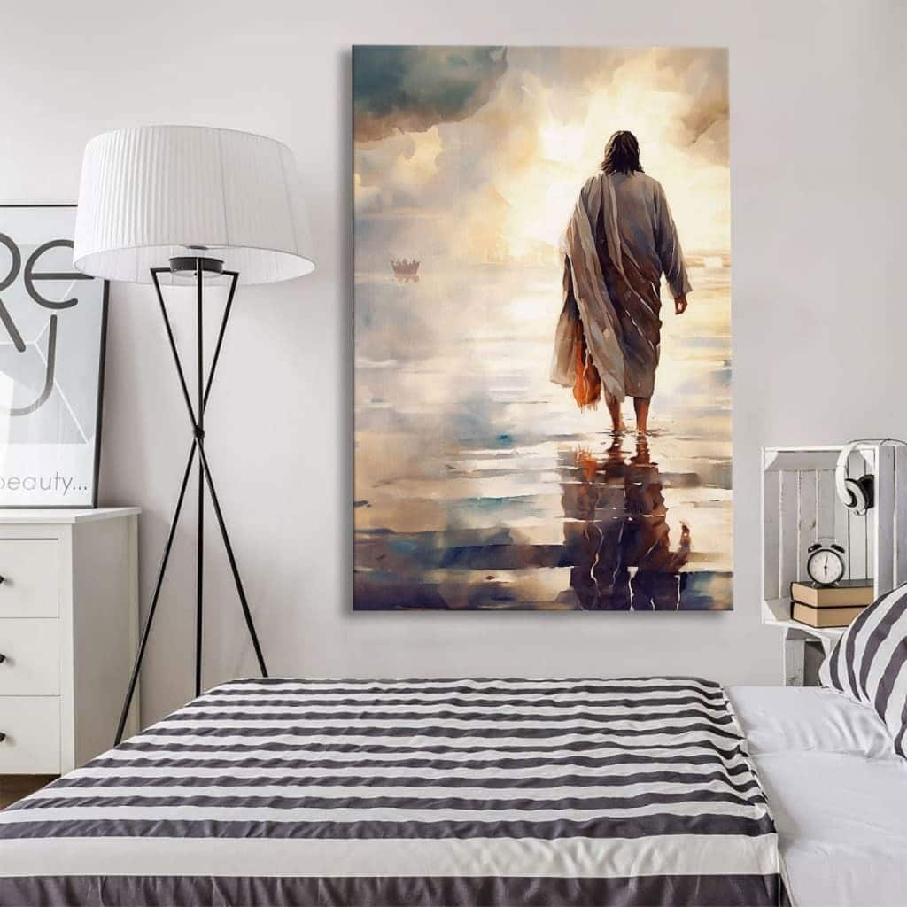 Jesus Walking On Water Have Faith Christian Canvas Print