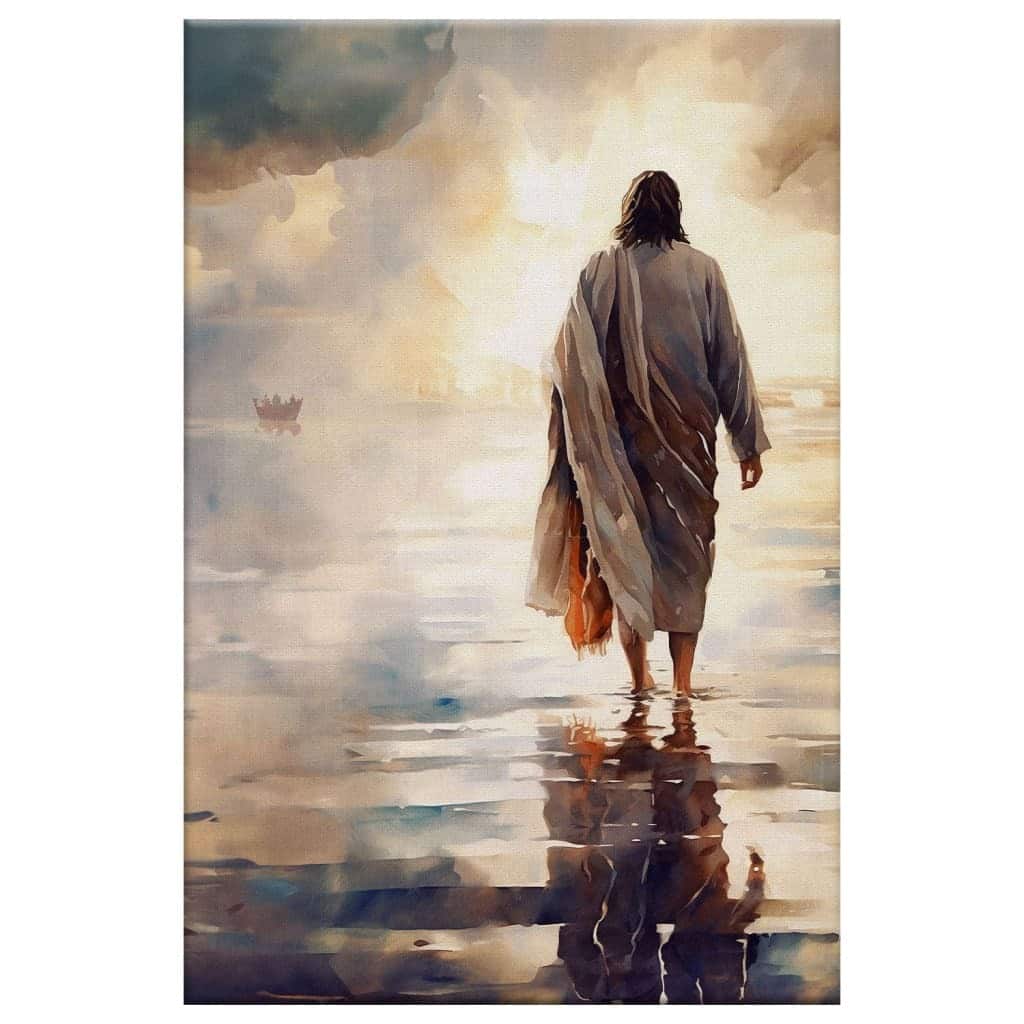 Jesus Walking On Water Have Faith Christian Canvas Print