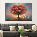 Let All That You Do Be Done In Love Heart Shape Tree Canvas Wall Art