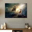 Lamb Is Bold Because Lion Is Near Christian Canvas Wall Art Lamb Is Bold Because Lion Is Near Christian Canvas Wall Art