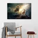 Lamb Is Bold Because Lion Is Near Christian Canvas Wall Art Lamb Is Bold Because Lion Is Near Christian Canvas Wall Art