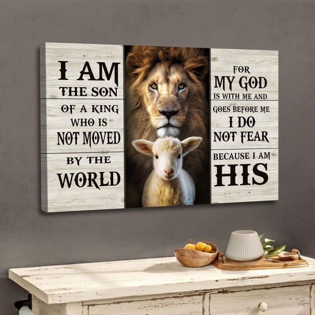 Lion And The Lamb I Am The Son Of A King Christian Canvas Wall Art Lion And The Lamb I Am The Son Of A King Christian Canvas Wall Art