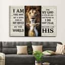 Lion And The Lamb I Am The Son Of A King Christian Canvas Wall Art